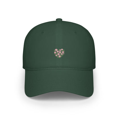 Floral Heart Baseball Hat