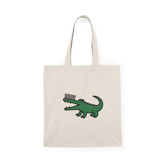 Comb-Croc Tote Bag – Funny Alligator with a Comb Nose Design