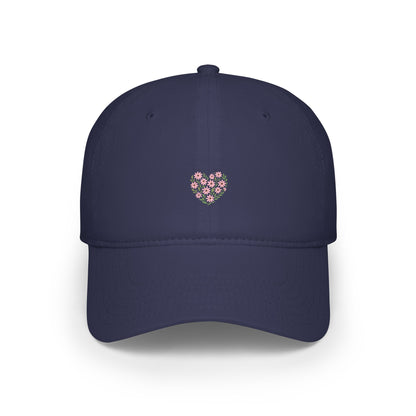 Floral Heart Baseball Hat