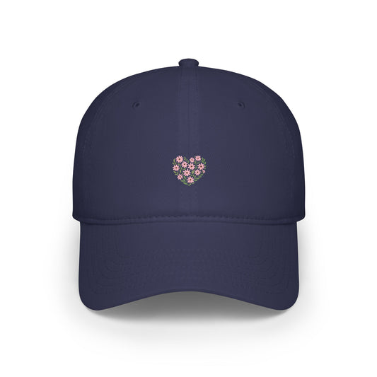 Floral Heart Baseball Hat