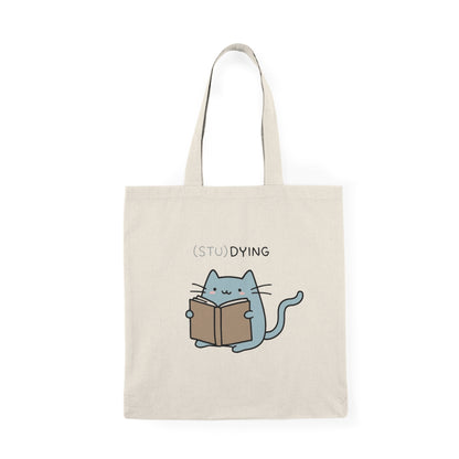 Studying Cat Tote Bag – Cute & Funny Book Lover Design
