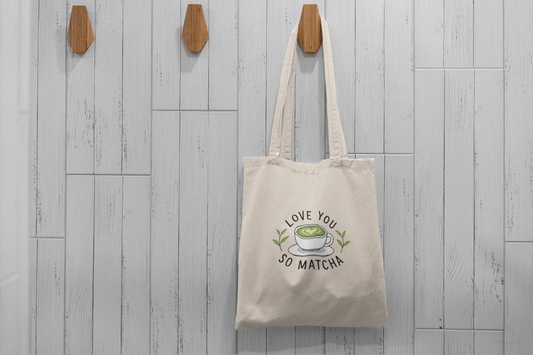 Love You So Matcha Tote Bag