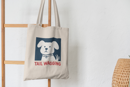 Tail Wagging Dog Tote Bag