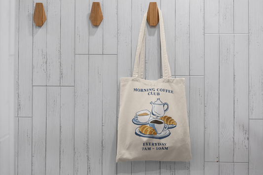Morning Coffee Club Tote Bag