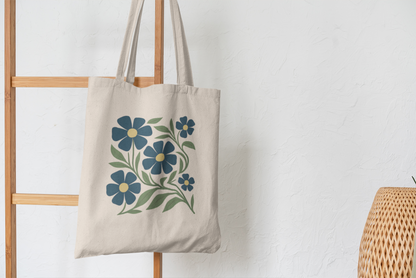 Blue Flowers Tote Bag