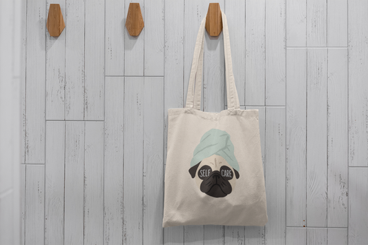 Pug Self Care Tote Bag