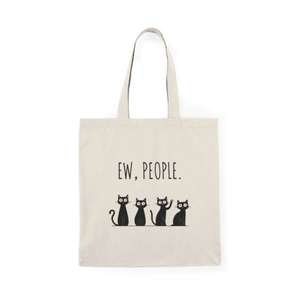Ew People Tote Bag Funny Black Cat