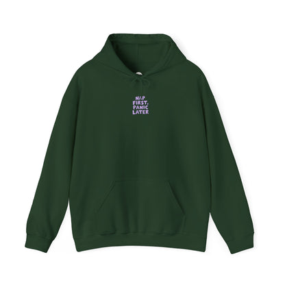Nap First, Panic Later Unisex Hoodie
