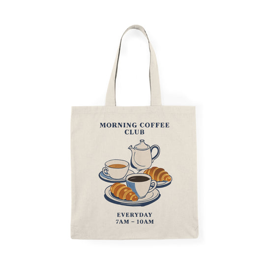 Morning Coffee Club Tote Bag